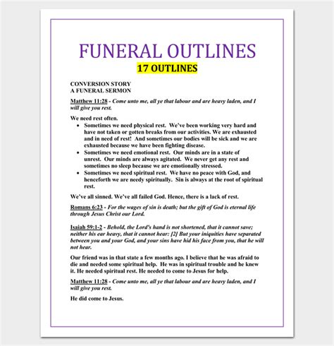  You have lost a loved one and I have lost a friend - and it hurts. . Free funeral sermon outlines